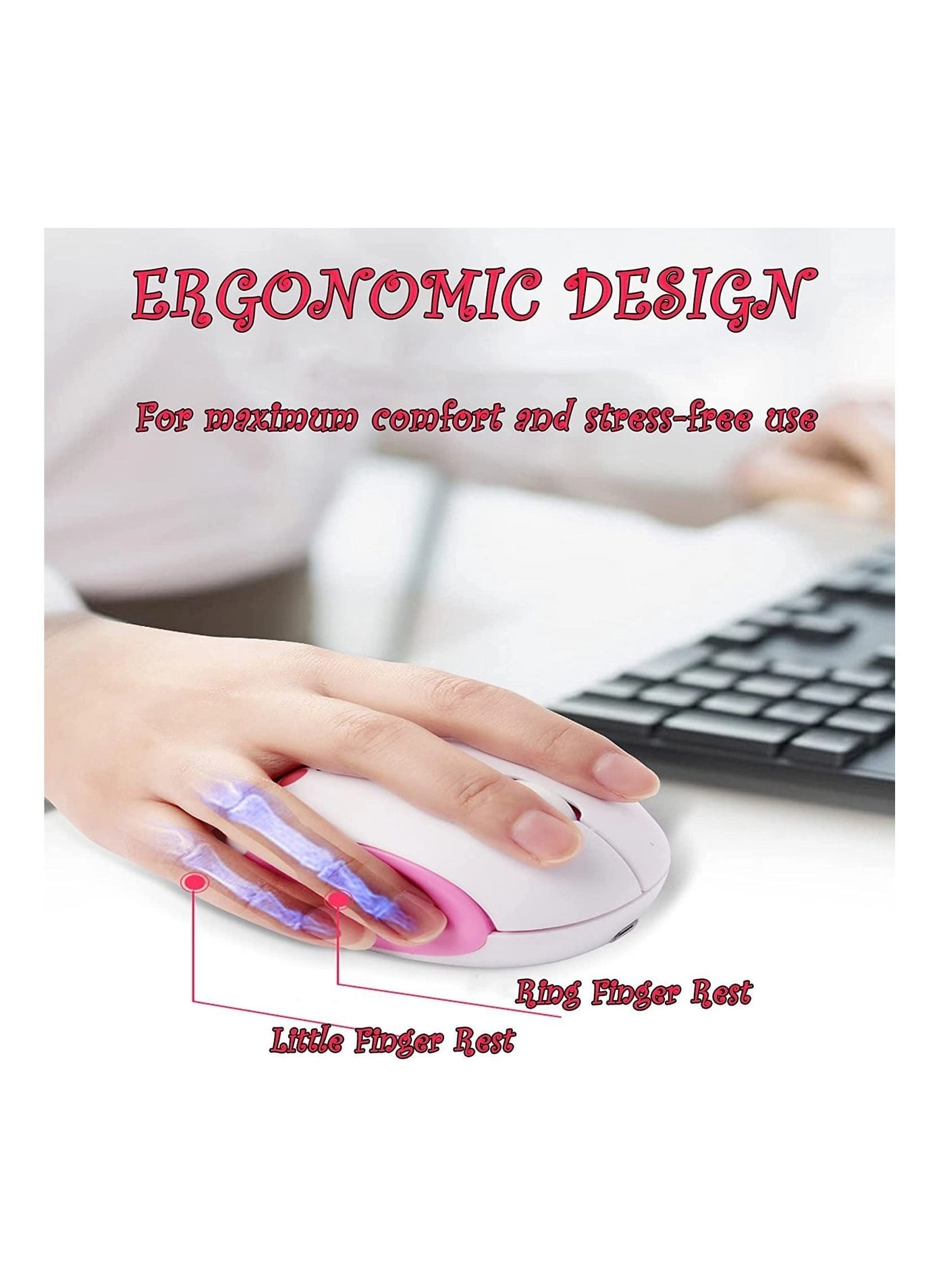 Smiley Bun Egg Shape Cartoon Mouse - Wireless