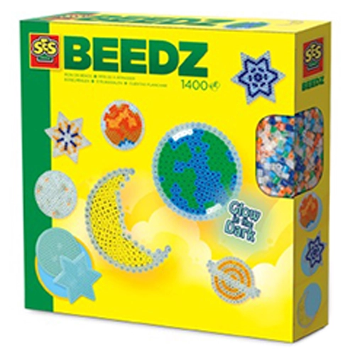 SES Creative Iron On Beads - Glow in The Dark Stars