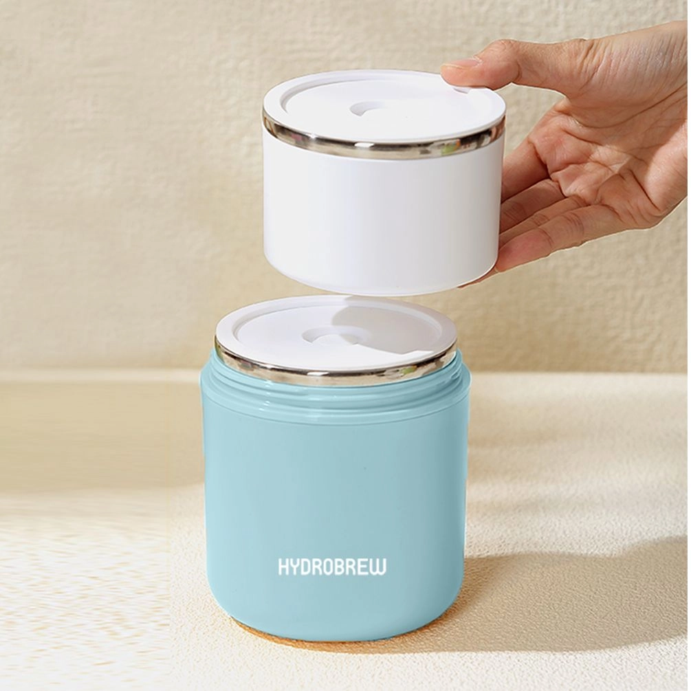 Double Decker SS Lunch Box - Sage And Amber 0.82L