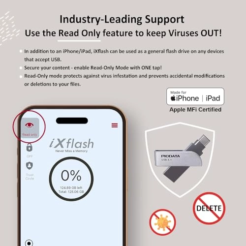 iXflash - USB 3.2 Gen 1 USB Type A & C 256 GB