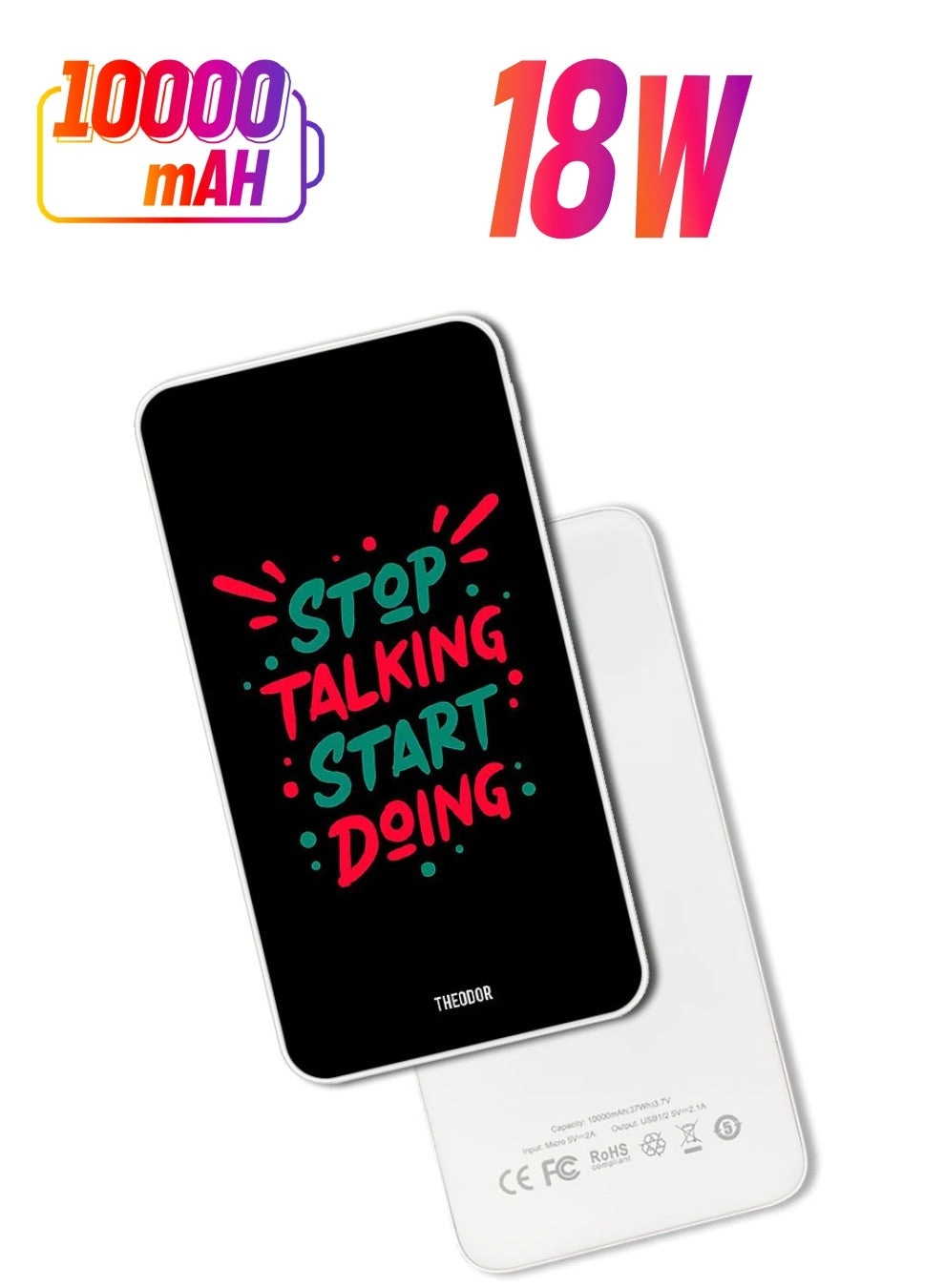 Theodor PPBA590 - 10000 mAh 18W Quick Charging 3.0