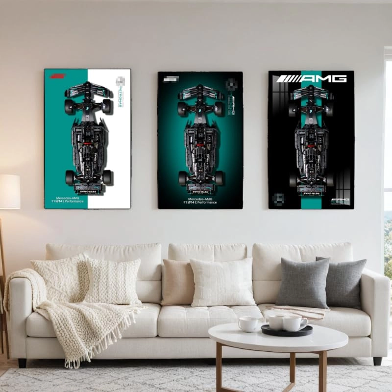 LEGO Technic Mercedes F1 car Display wallboard (42171) - 50 x 80 cm Acrylic