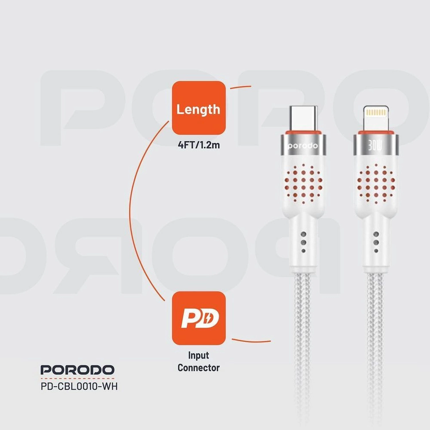 PD-CBL0004 USB-C to Lightning Cable 1.2m