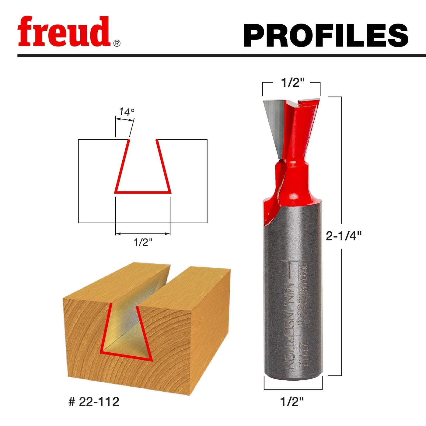 Dovetail Bit - 12mm 14mm