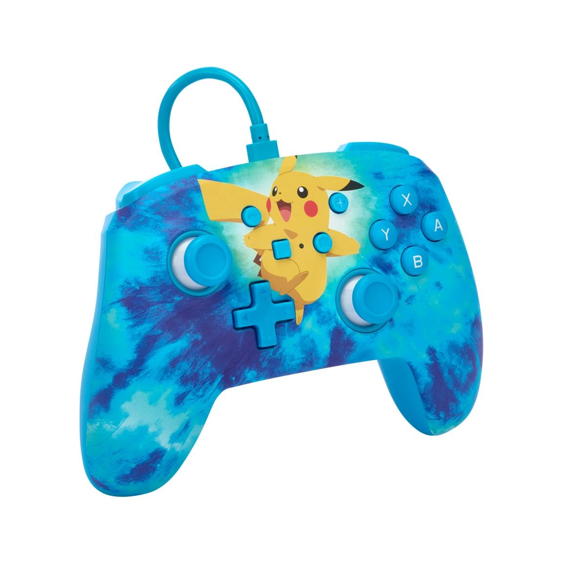 Enhanced Nintendo Switch Wired Controller - Tie Dye Pikachu Nintendo Switch