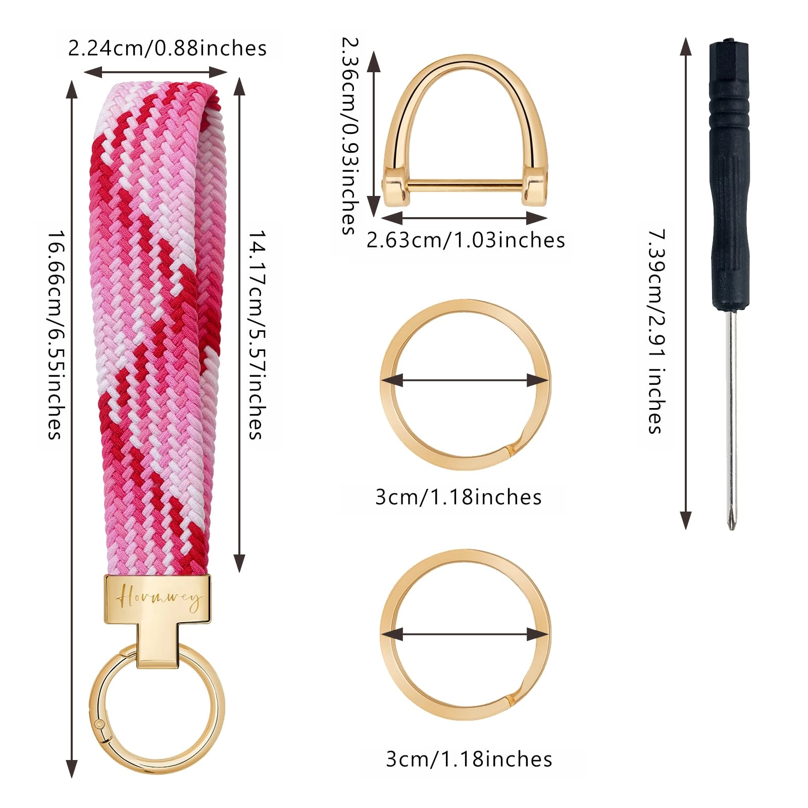 Elastic Wristlet Keychain - Fun