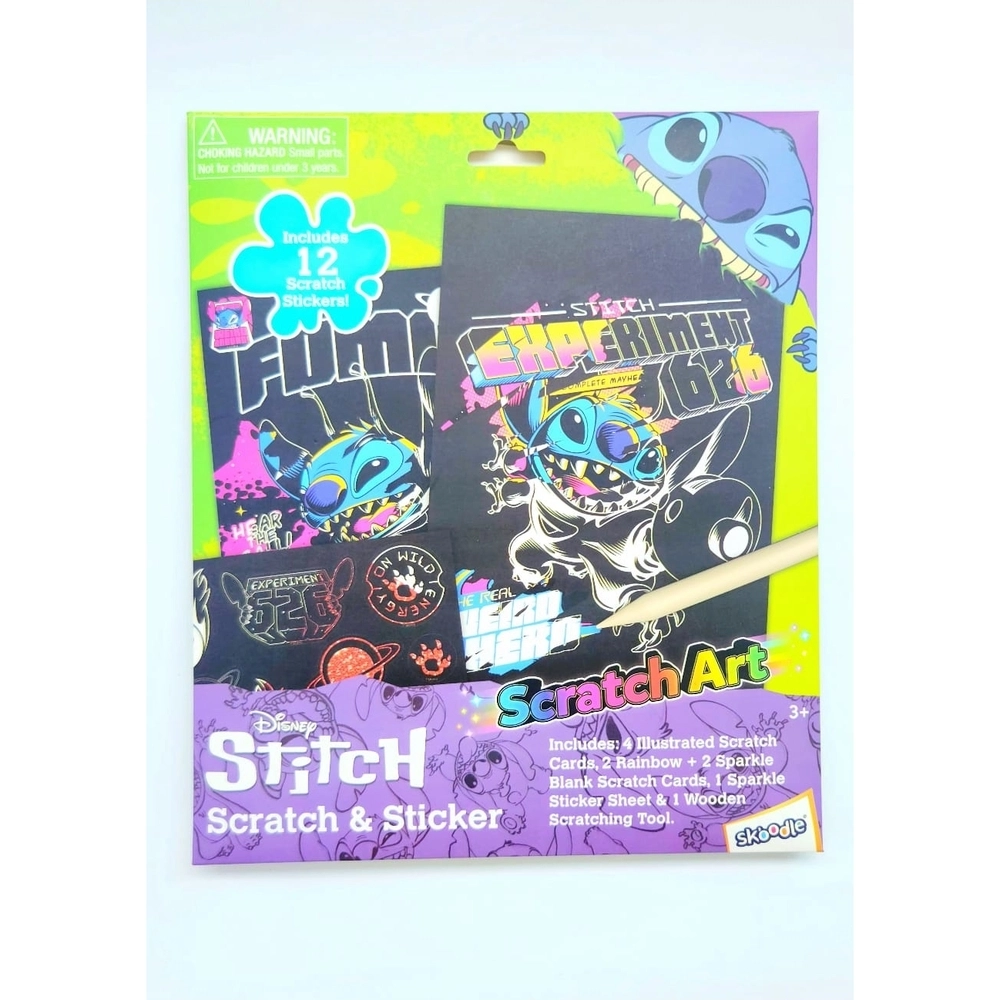 SKOODLES Disney Stitch Scratch Scribble - 1 wooden scrathing tool
