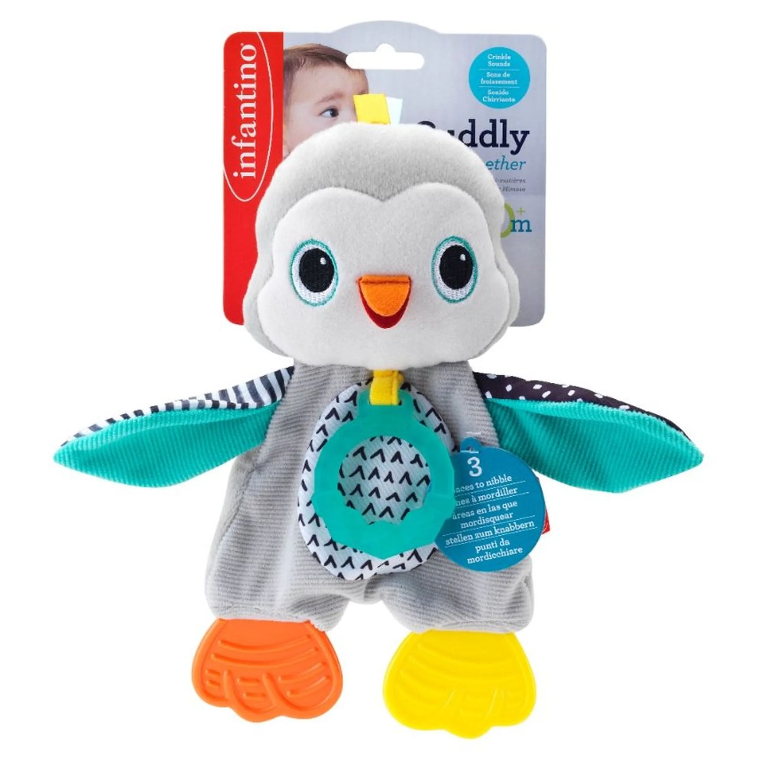 Cuddly Penguin Teether - 3 BPA-free teethers Suitable for newborns