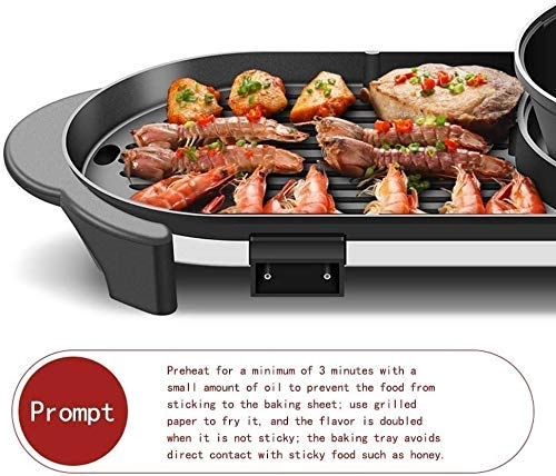 Electric Griddle - 2-in-1 Smokeless Nonstick