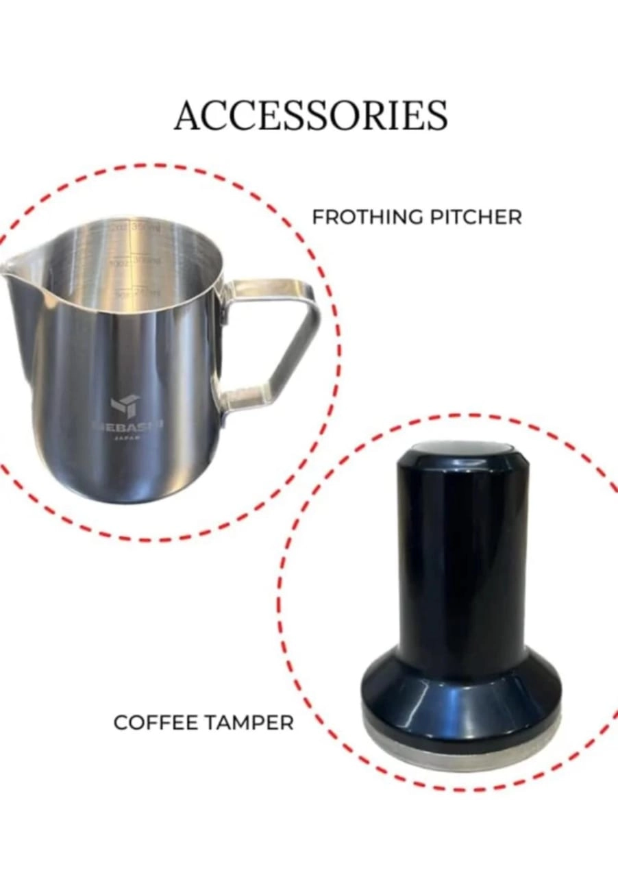 Commercial Premium - Built-In Grinder 15-Bar Digital Display Milk Frother
