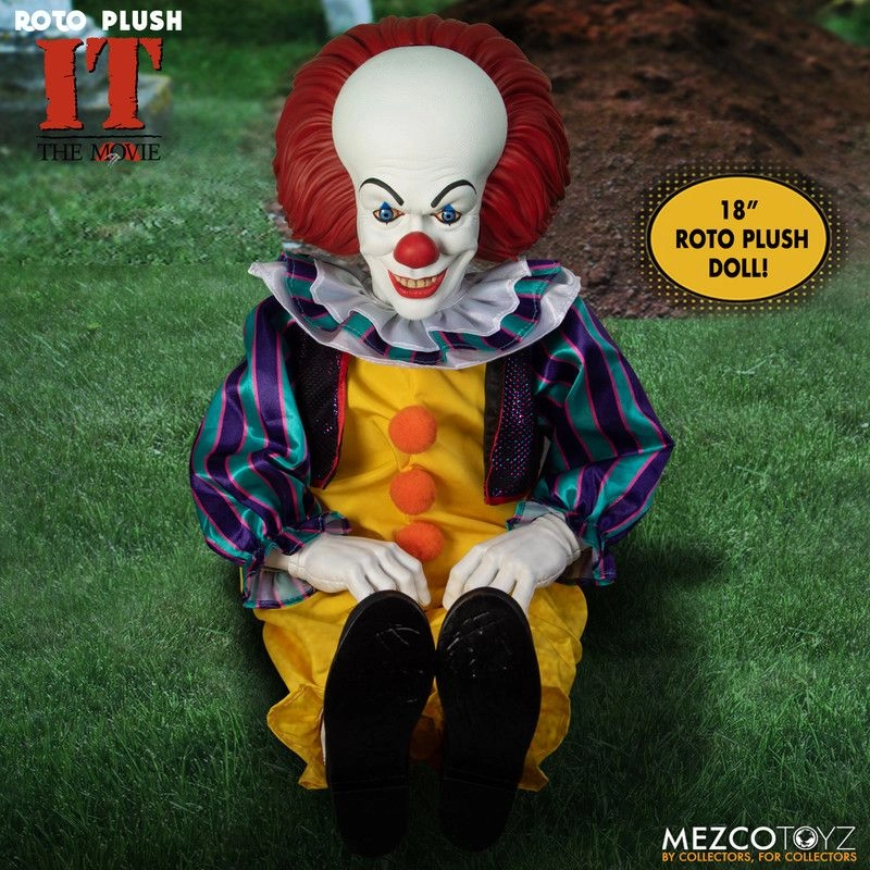Mezco Toyz Pennywise - IT (1990) 18-Inch Roto Doll Plush