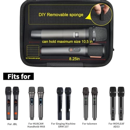 Wireless Microphone Case - Dual Mic DIY Foam Black