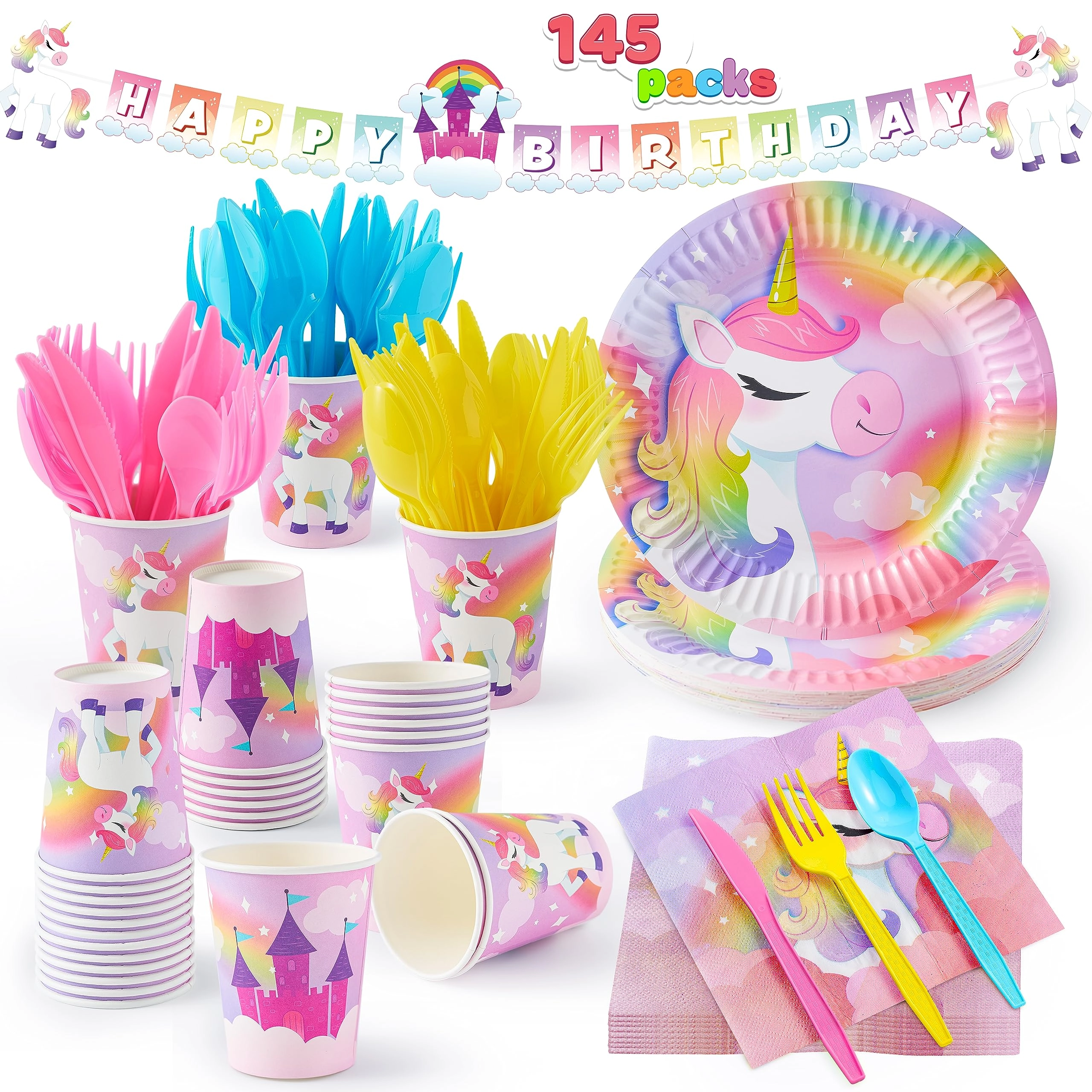 Joyin inc Party Tableware Mermaid - 145 pcs Birthday