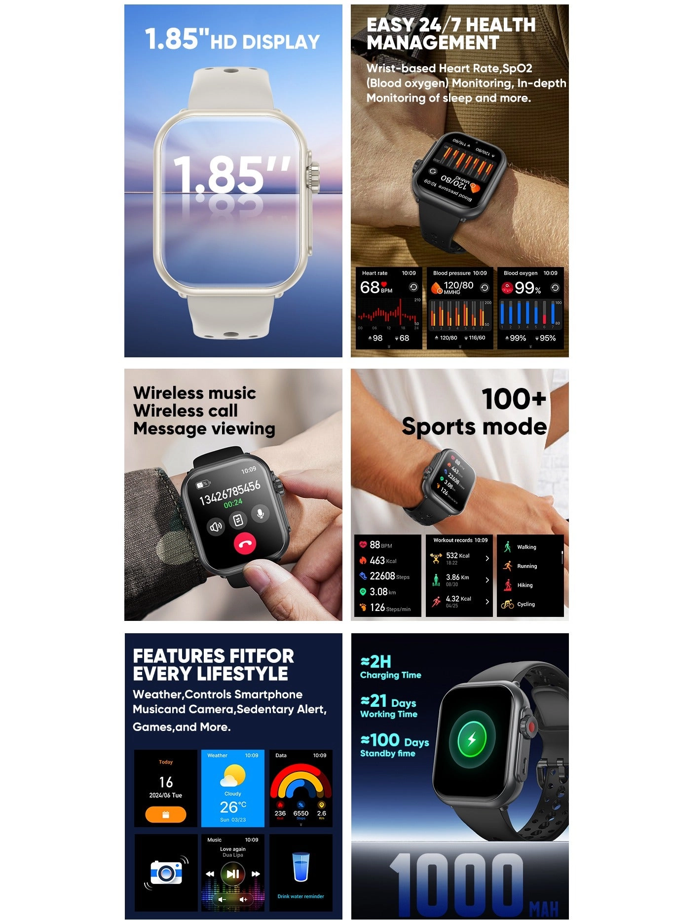 Smart Watch - 1.85 inch