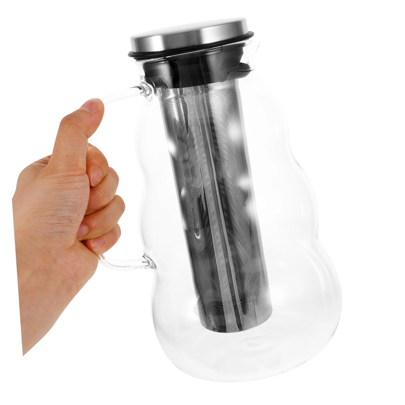Glass Pitcher - Large Capacity Portable Strainer