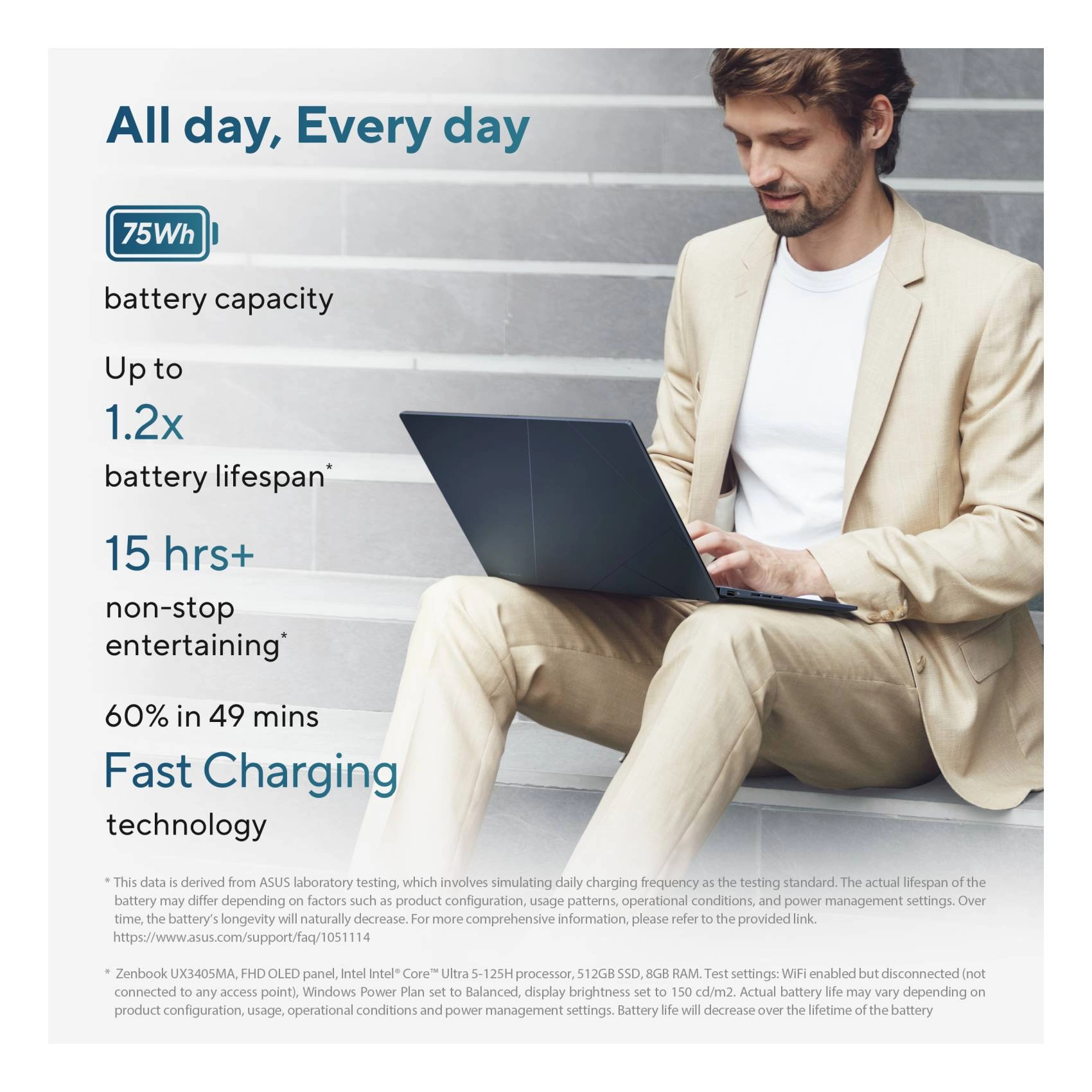 Zenbook 14 UX3405MA-OLEDU7B - 14'' 155H 16GB DDR5 1TB SSD
