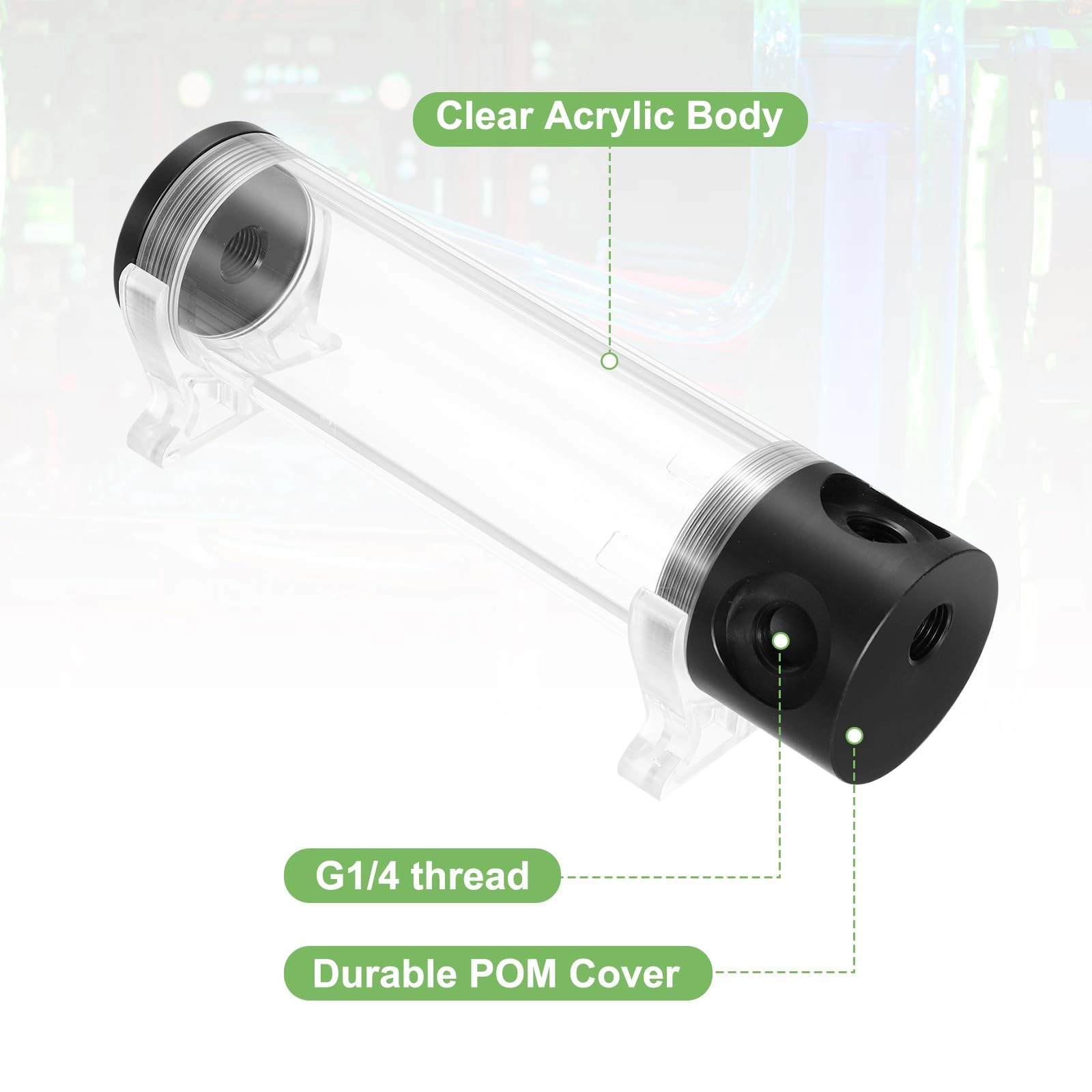 Water Cooling Tank - G1/4" 50mm x 190mm 1 in 3 out