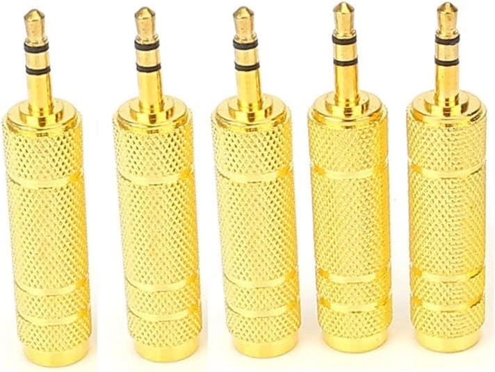 DKURVE Stereo Headphone Adapter for Headphone, Amp - 5PCS