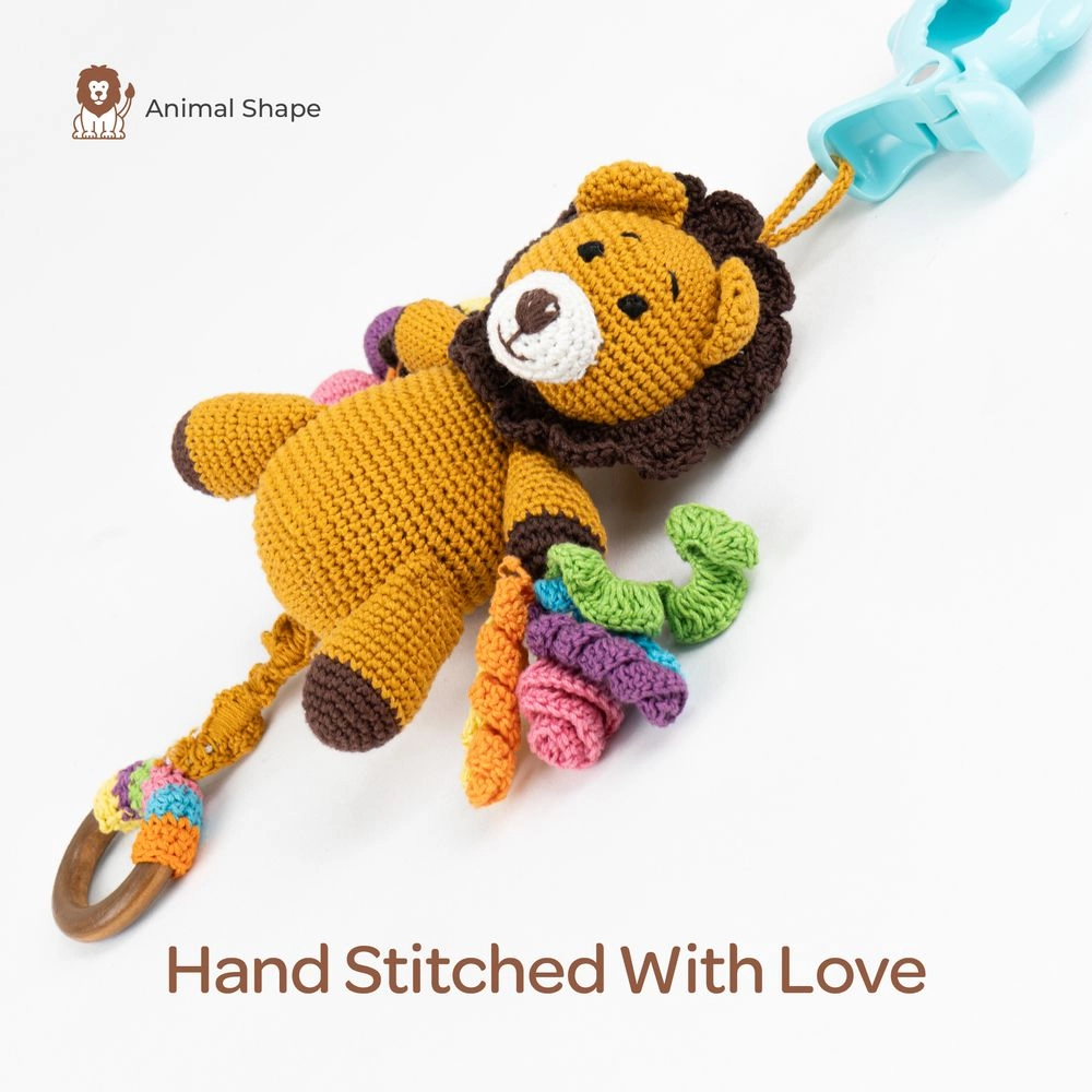 Crochet Ring Rattle Toy - Suitable for 0 month & above premium cotton yarn Tiger