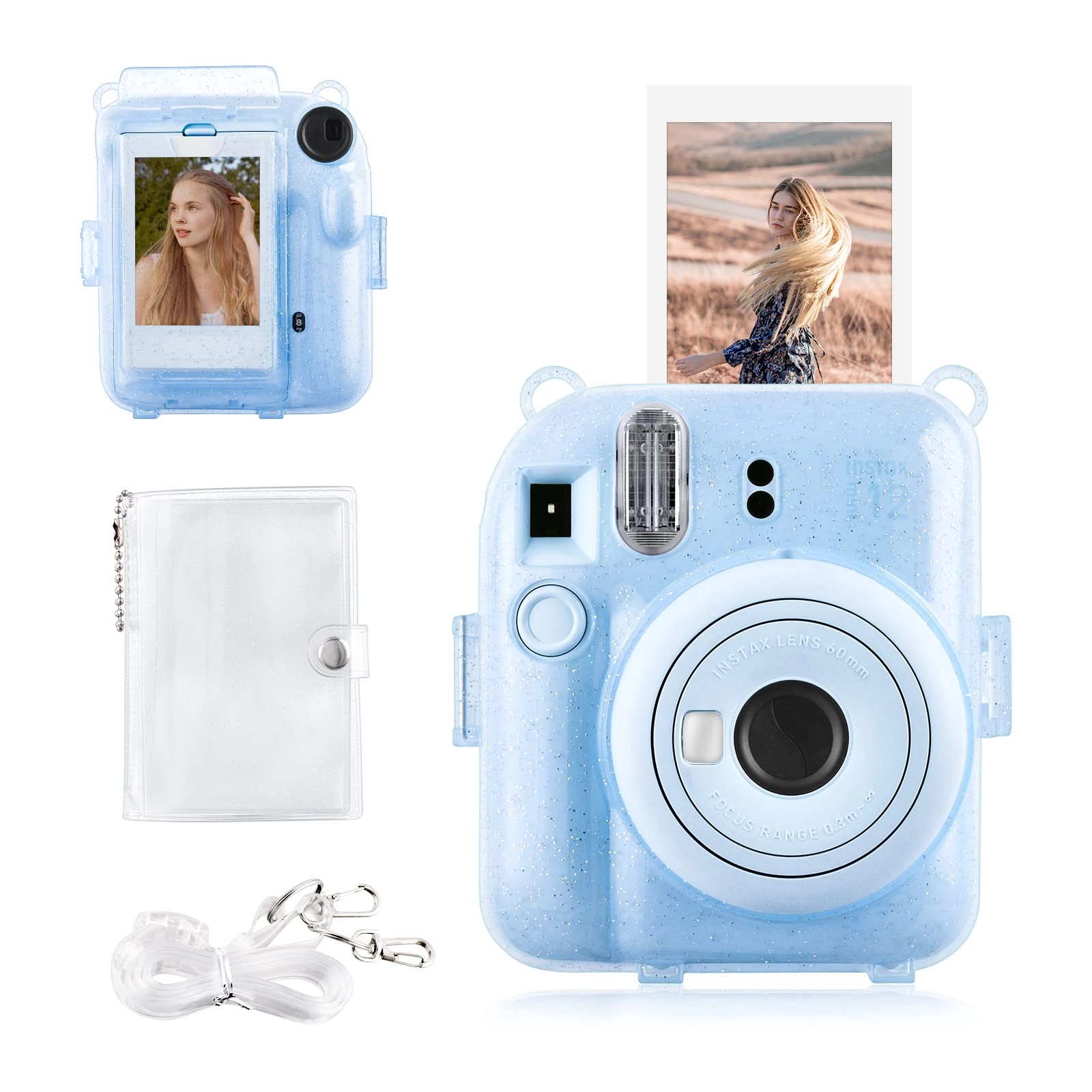 Rieibi Instax Mini 12 Case - Instax Mini 12 Glitter