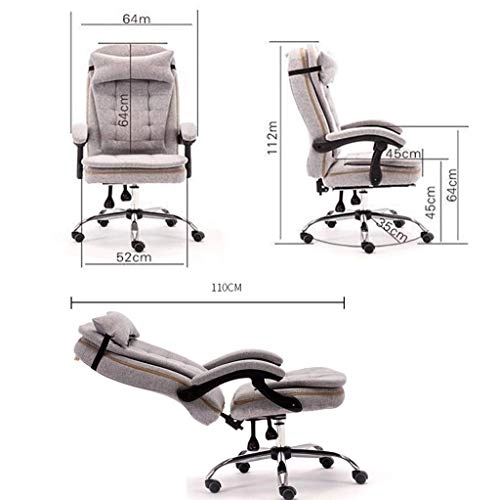 Reclining Chair - Fabric Cotton Black