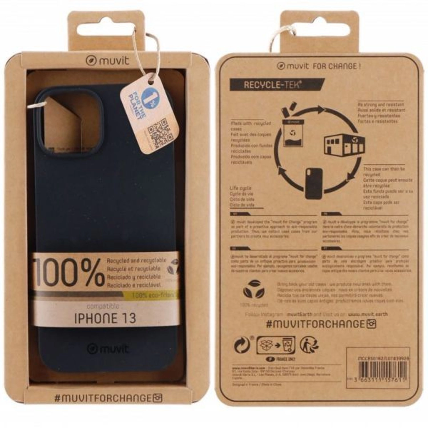 Recycletek Soft Case Back Case for Apple iPhone 13