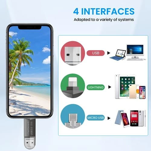 Pendrive - USB3.0 Lightning Micro USB 128GB