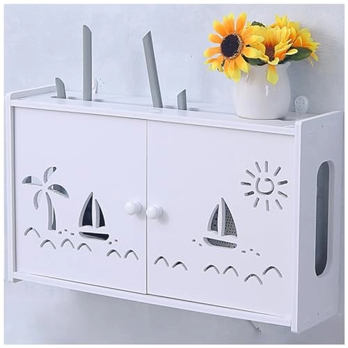 Router Storage Box - 48x12x28cm White-b