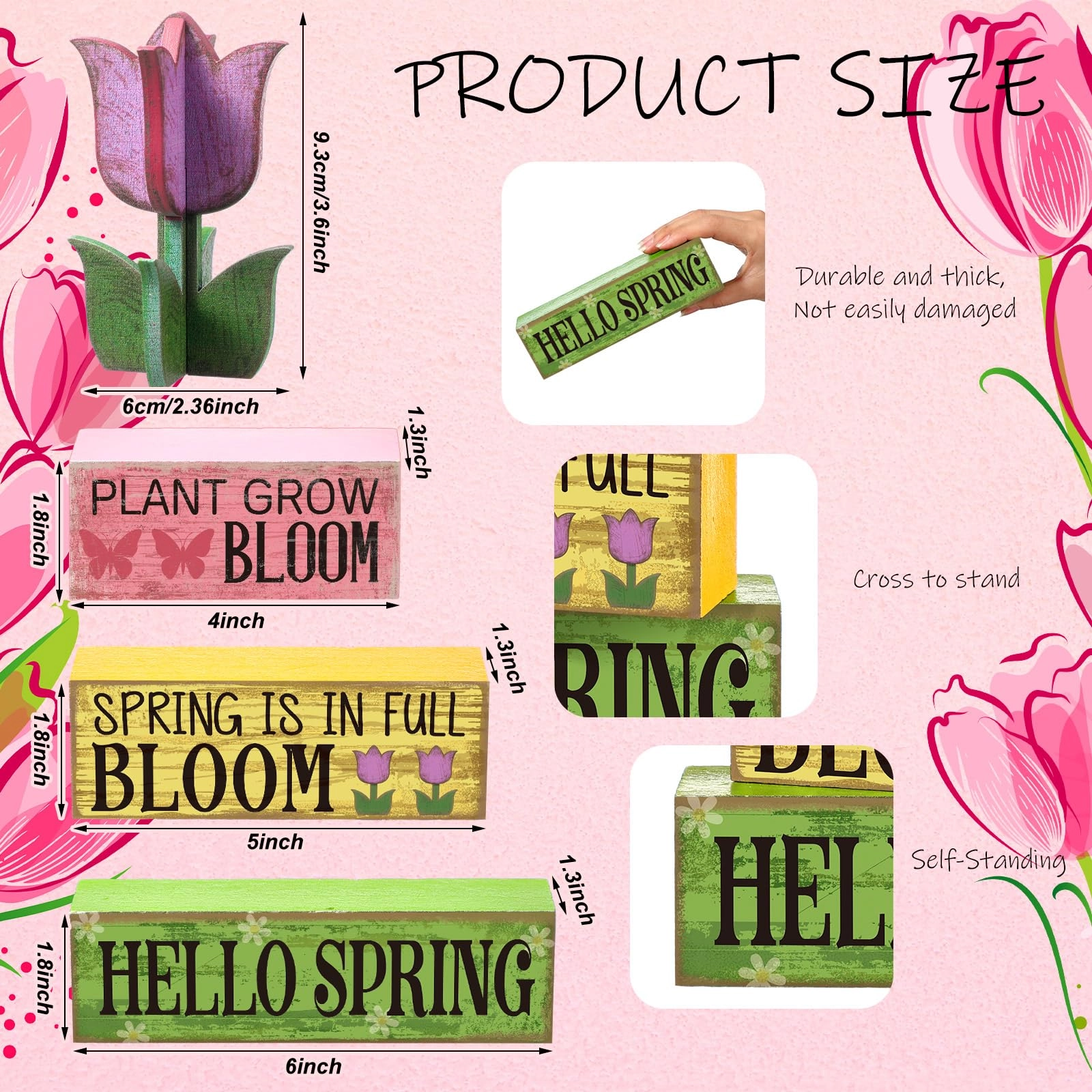 Spring Table Decoration - 4 Pcs Easter