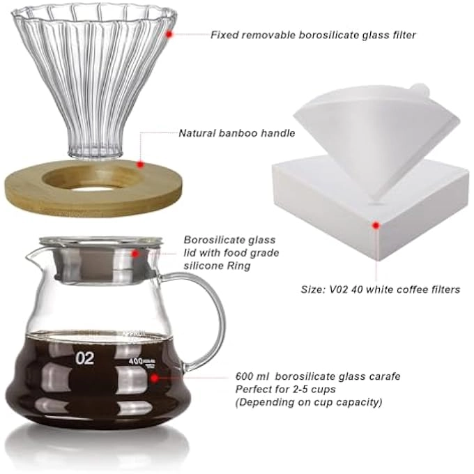 V60 - 20Oz600Ml 40 Pcs Paper Filter