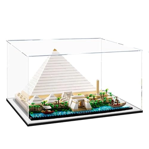 Transparent Acrylic Display Case for Lego 21058 Cheops Pyramid - 40 x 25 x 40 cm Mirror (2 mm)