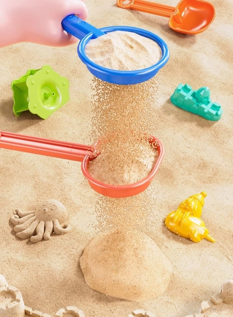 Sand Castle Building Beach Toys - 21 Piece Mesh Bag Bundle