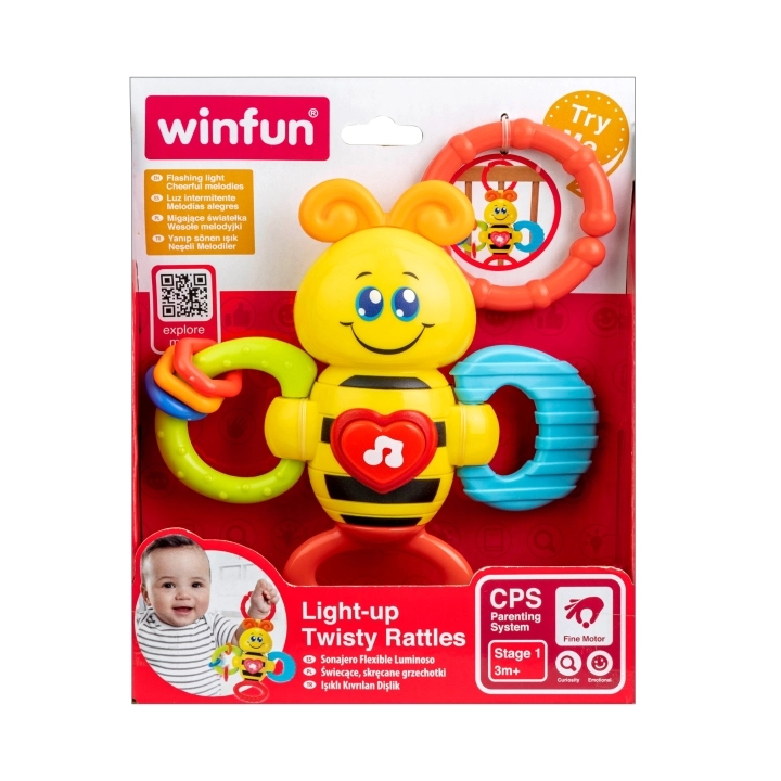 Light‑Up Twisty Rattles - Suitable for 3 months & above Bee