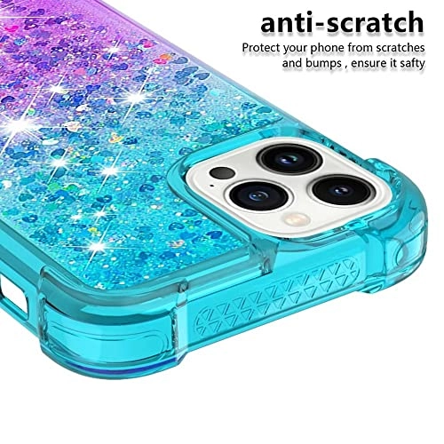 Glitter Moving Quicksand Flowing Cover TPU Silicone Bumper for iPhone 14 Pro