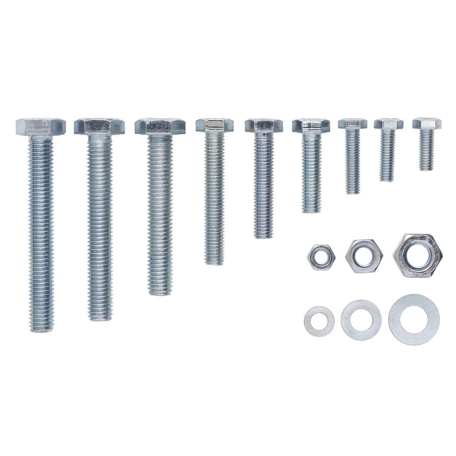 Hex Carbon Steel Bolt, Nut & Washer Set - M6 M8 M10 16mm 20mm 25mm