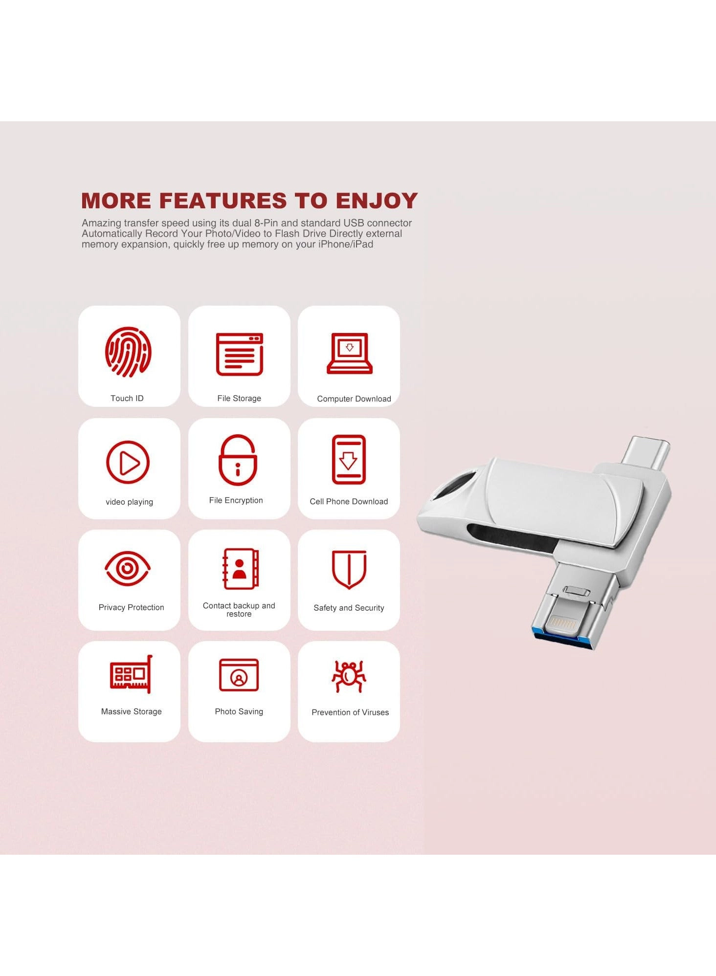 Flash Drive - Usb 3.0 Type-C iPhone Android 1TB