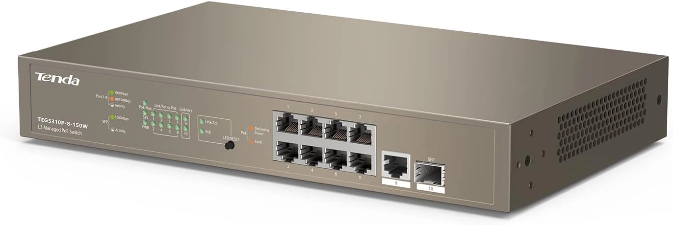 Tenda TEG5310P-8-150W 10-ports