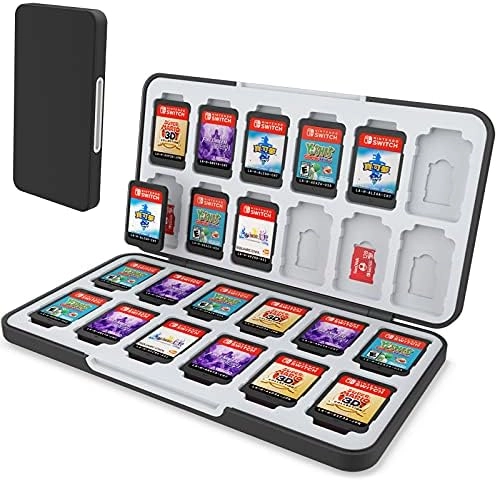 HEIYING Game Card Case - 24 Game Card Slots 24 Micro SD Slots Black
