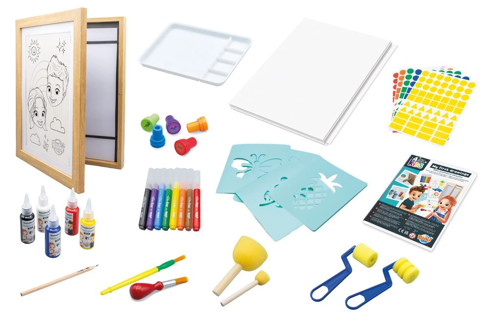 My First Drawings - 8 round-tip markers 2 brushes