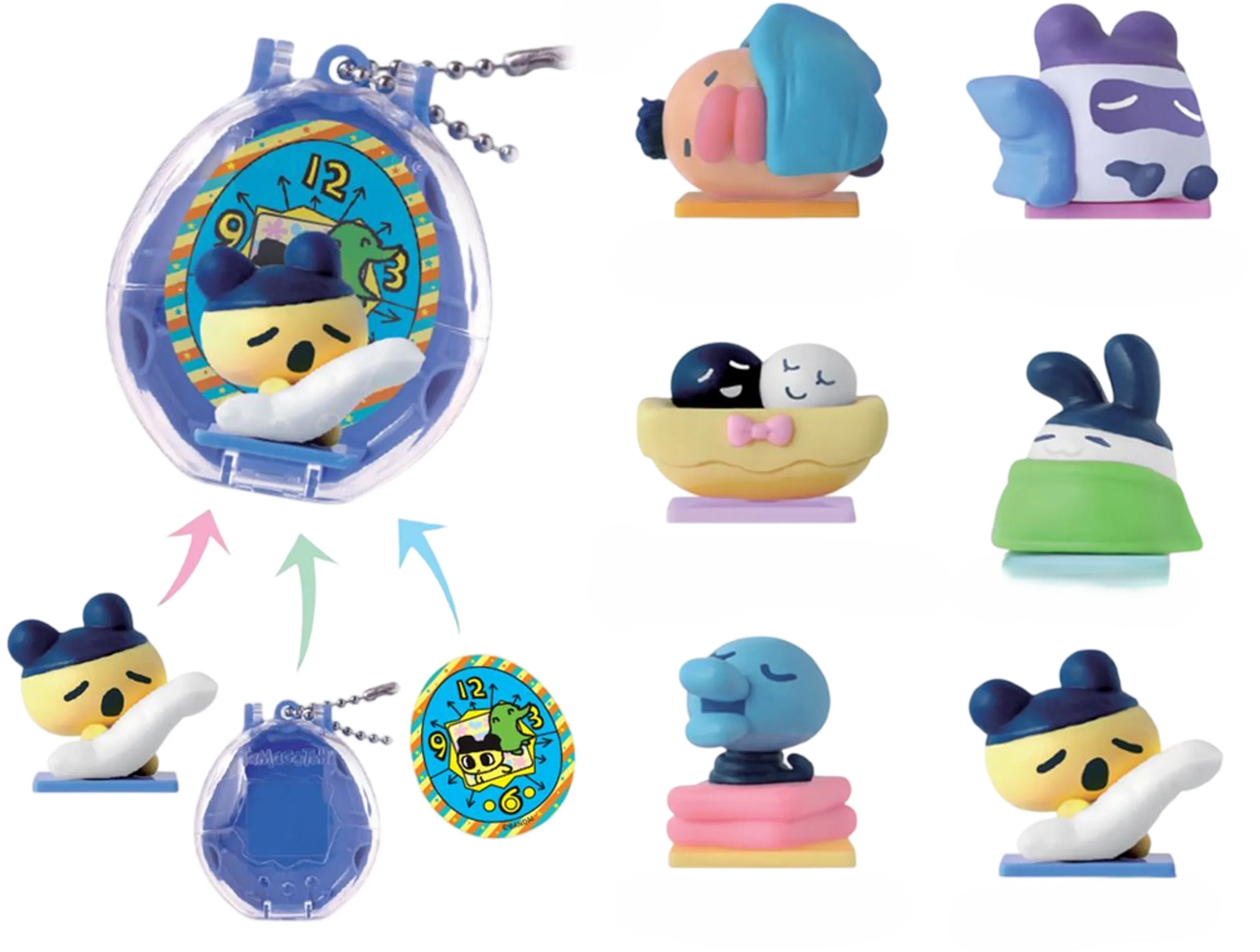 Bandai Tamagotchi Original Clip-on Case - Collectible Mini Figure Blind-pack 1pc