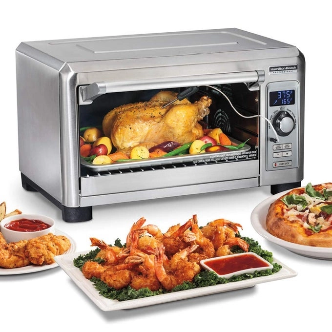 Hamilton Beach Professional SURECRISP Digital Toaster Oven Air Fryer Combo - 1500W 6 Slice Temperature Probe