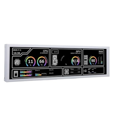 PC Temperature Display - Plyistyp5ggbtuovh-11 8.8 Inches 1920x480