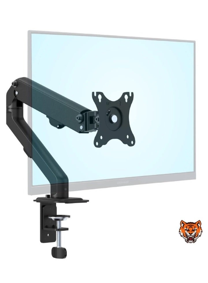 Single Monitor Mount - Gas Spring Full Motion 17-27 Inch