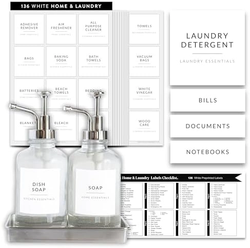 SAVVY & Laundry Labels for Jars - 136 2. 5" Square