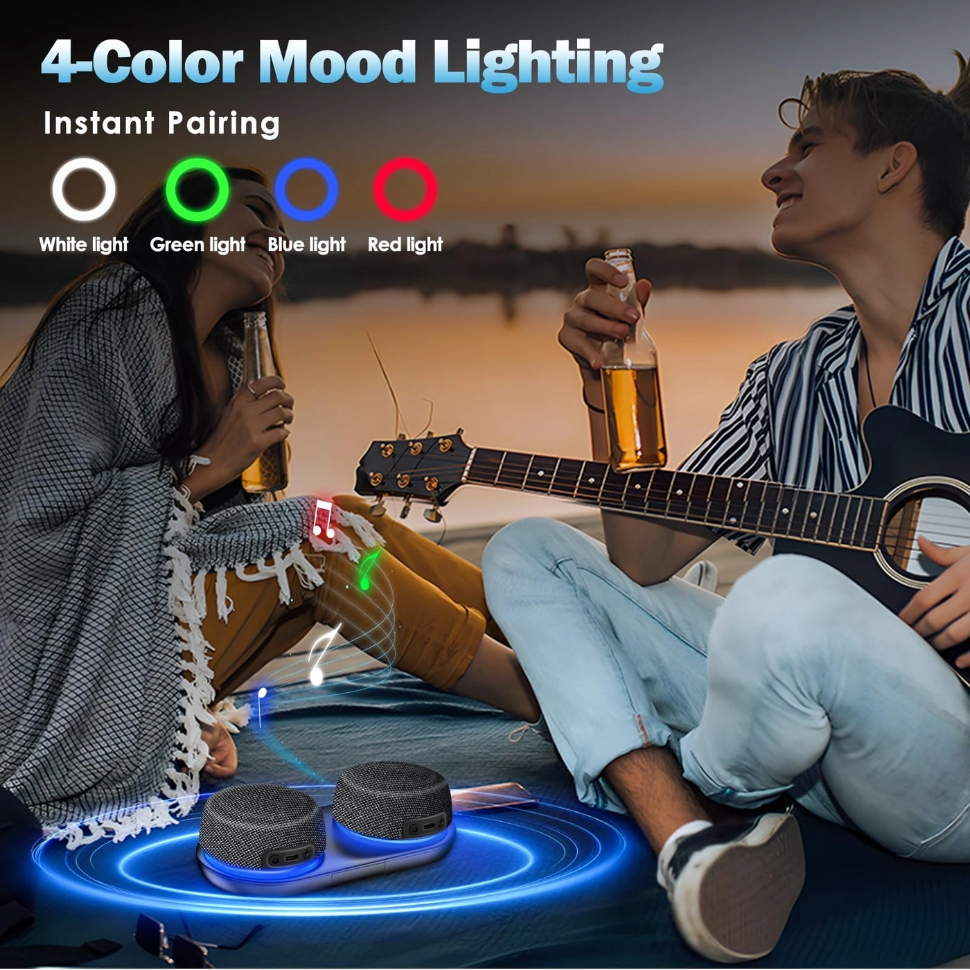Bluetooth Speaker Set - TWS Stereo Bluetooth 5.4 10H Playtime
