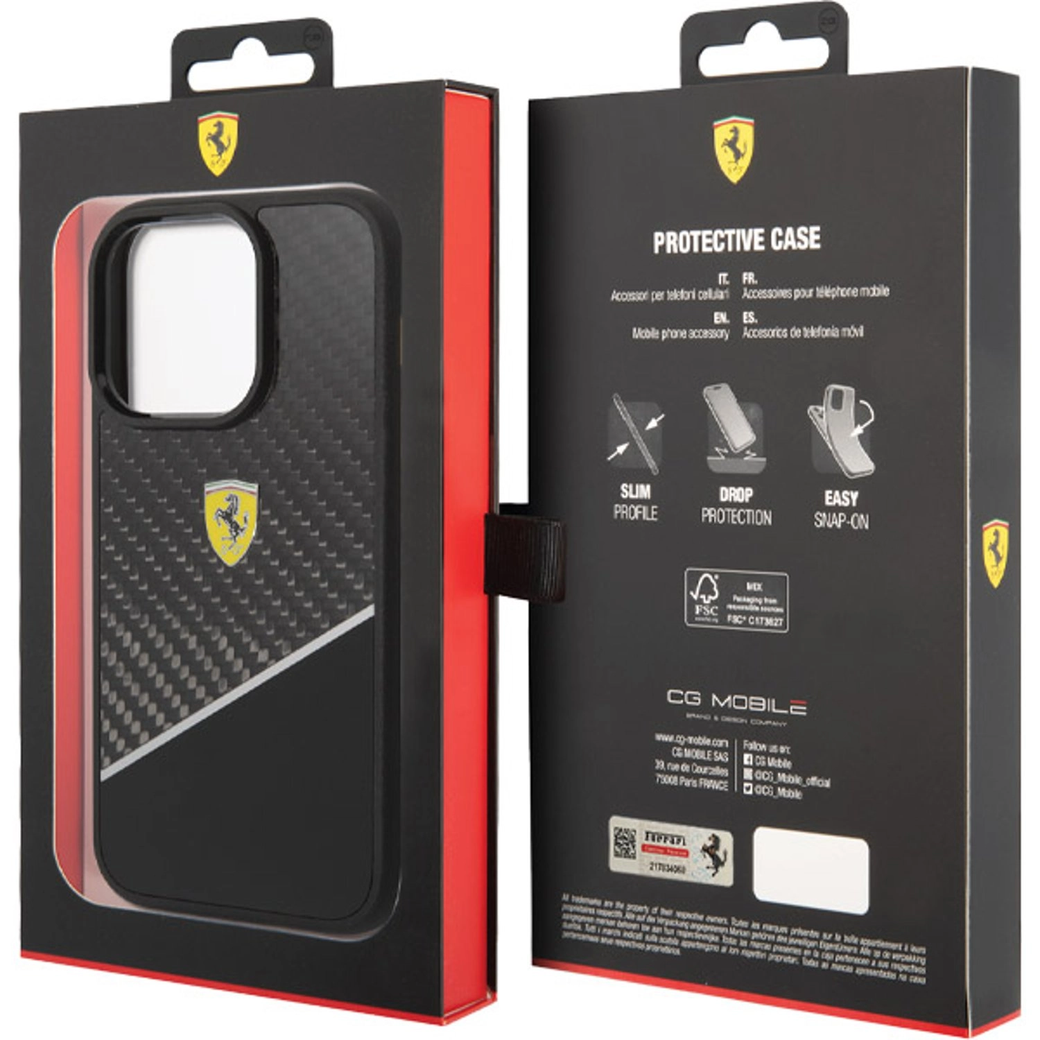 Bimaterial Carbon Back Case for iPhone 14 Pro