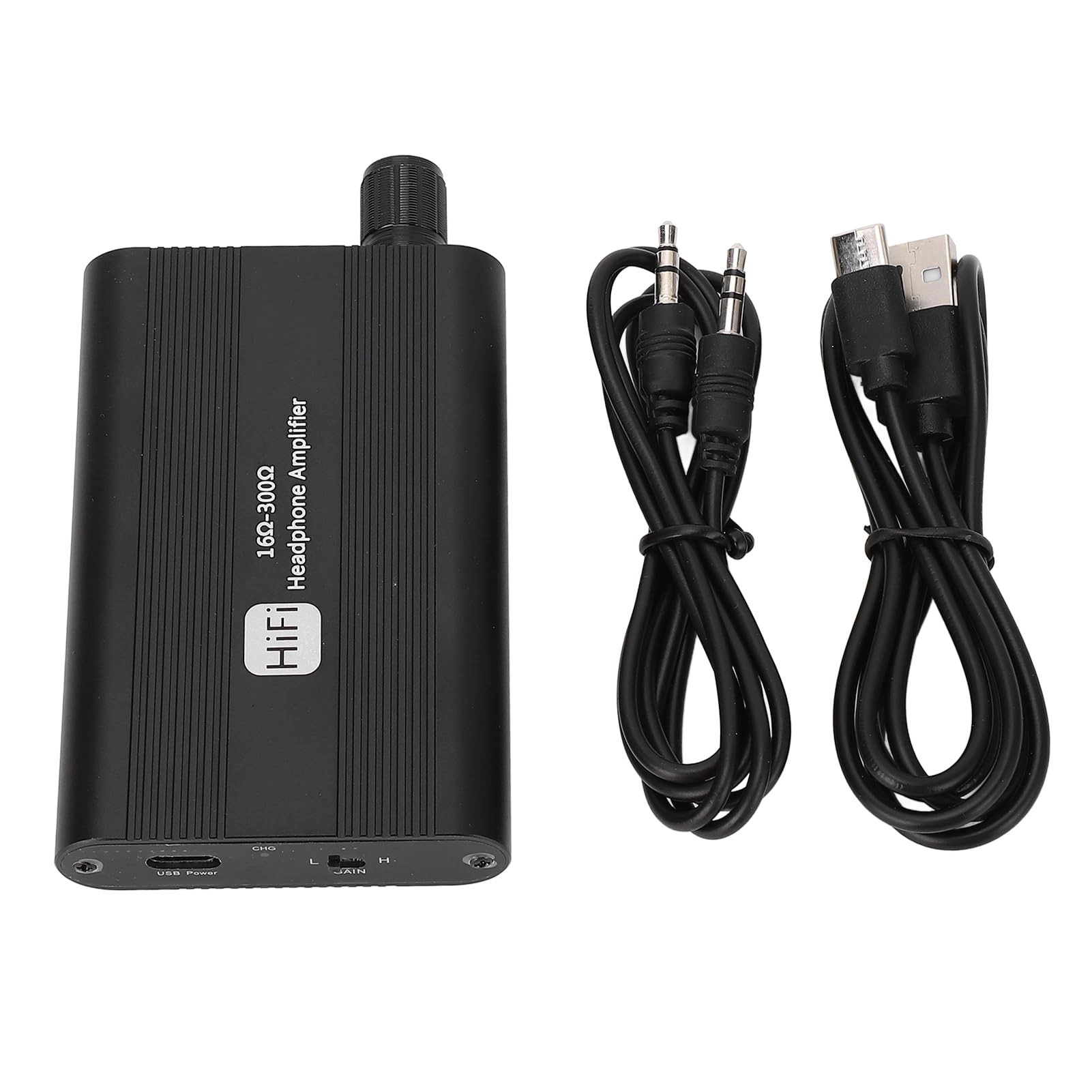 HiFi Headphone Amp - 600mAH Rechargeable Aluminum Alloy Black