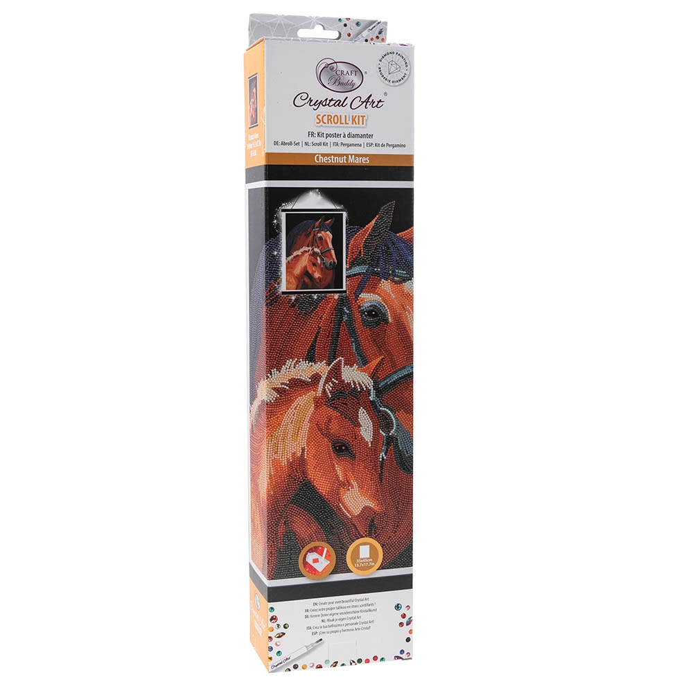CRAFT Buddy Crystal Art Scroll - Chestnut Mares