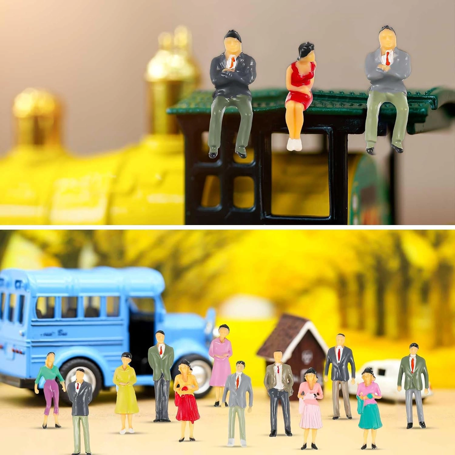 Model Figures - 50pcs 1:50 HO Scale