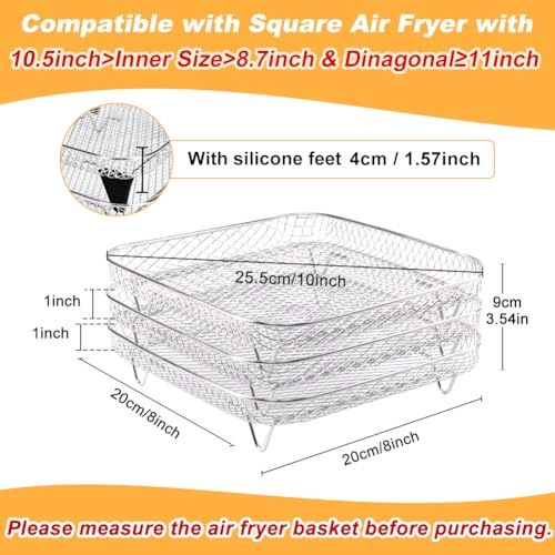 Air Fryer Rack - Aluminium, Plastic, Stainless Steel
